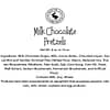 Milk Chocolate Pretzels Ingredient Label