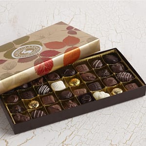 1 lb. chocolate assortment with fall wrapping paper