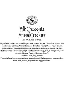 Milk Chocolate Animal Crackers Ingredient Label