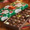 Assorted Chocolates in green Santa wrapping paper
