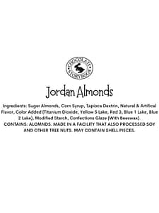 Jordan almonds Ingredient Label