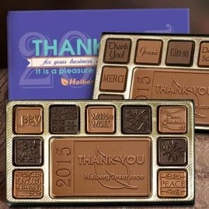 19 pc chocolate assortment with custom labels