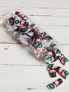 Clear 1 lb. bag of foil wrapped chocolate snowmen