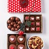 Lotta Chocolate Box of love gift of Gourmet Valentine's Day chocolates, caramels and mixed nuts