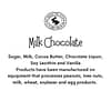 Milk Chocolate Ingredient Label