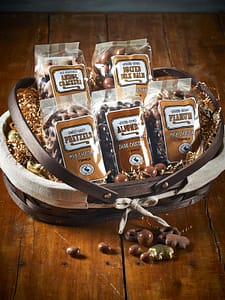 Chocolate Gift Basket filled with assorted gourmet chocolates.
