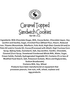 Caramel Topped Sandwich Cookies Ingredient Label