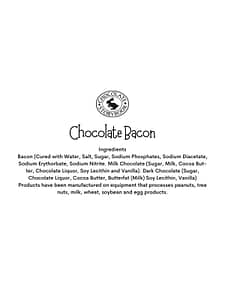 Chocolate Bacon Ingredient Label