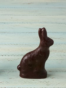 1 solid dark chocolate rabbit 2 ounces