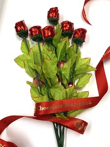 six valentine's Day chocolate roses