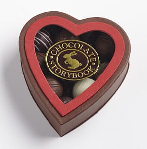 Chocolate Dessert Truffles, Heart Shaped Box
