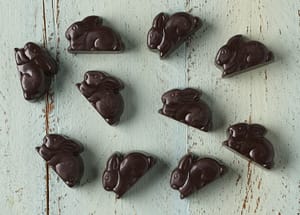 Raspberry Dark Chocolate Bunnies