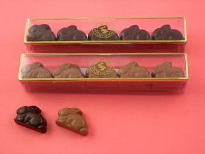 Raspberry Dark Chocolate Bunnies