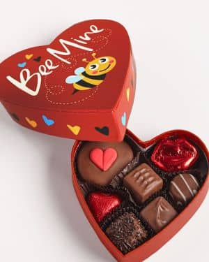 Sweet Bee Chocolate Heart Box