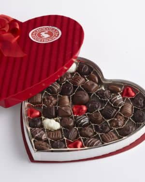 Red Foil 1.5 lb. Chocolate Heart Box