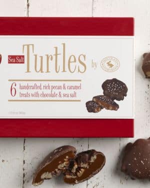 Chocolate Pecan Turtles with Sea Salt