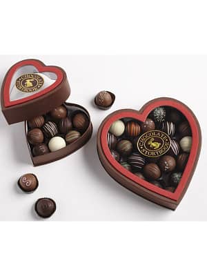 2 Heart Boxes of Chocolate Dessert Truffles