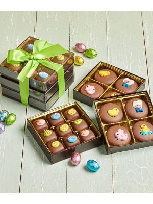Easter Delight Gift Set of assorted chocolate covered caramel and cookie boxes