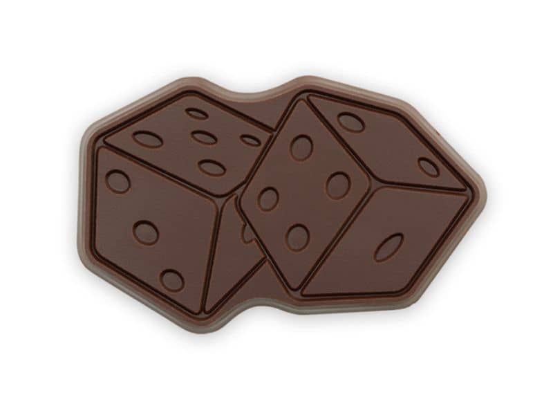2x3 Custom Chocolate Shape Pair of dice