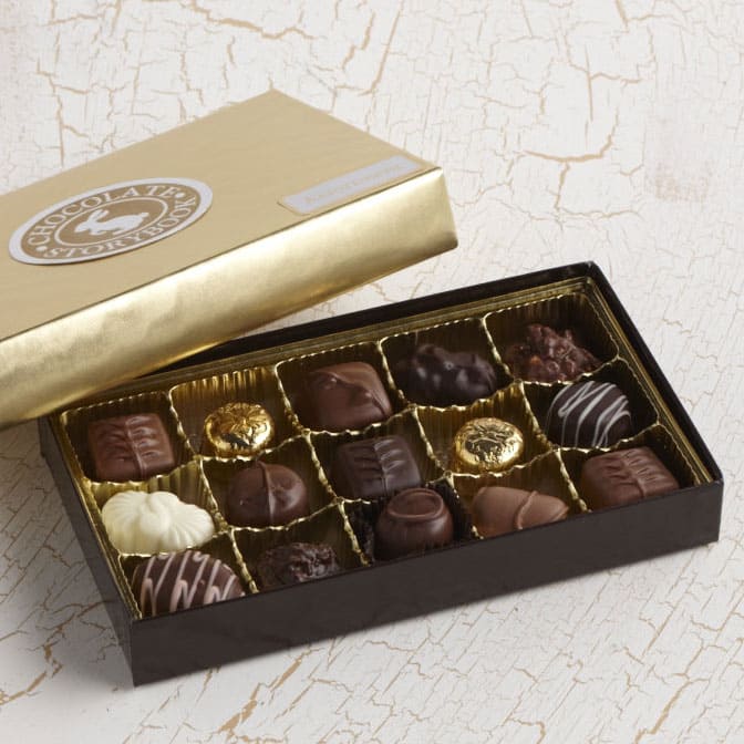 Gold Wrapped Chocolate Assortment - Custom Chocolate Assortment Gift